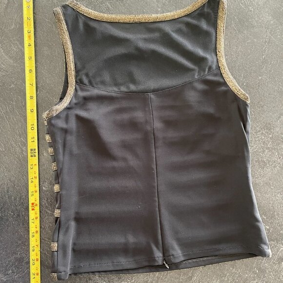 NWT Joseph Ribkoff Black & Gold Elegant Top, size 10 - Picture 7 of 12